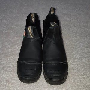 Black steel toed blundstones
